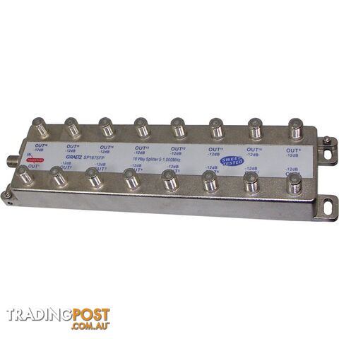 SP1675FP 16 WAY F SPLITTER FREE TO AIR 1 X DC POWER PASS