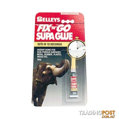 SUPA30 3ML SUPA GLUE FIX'N'GO SELLEYS SUPER GLUE - photo 2 of 2