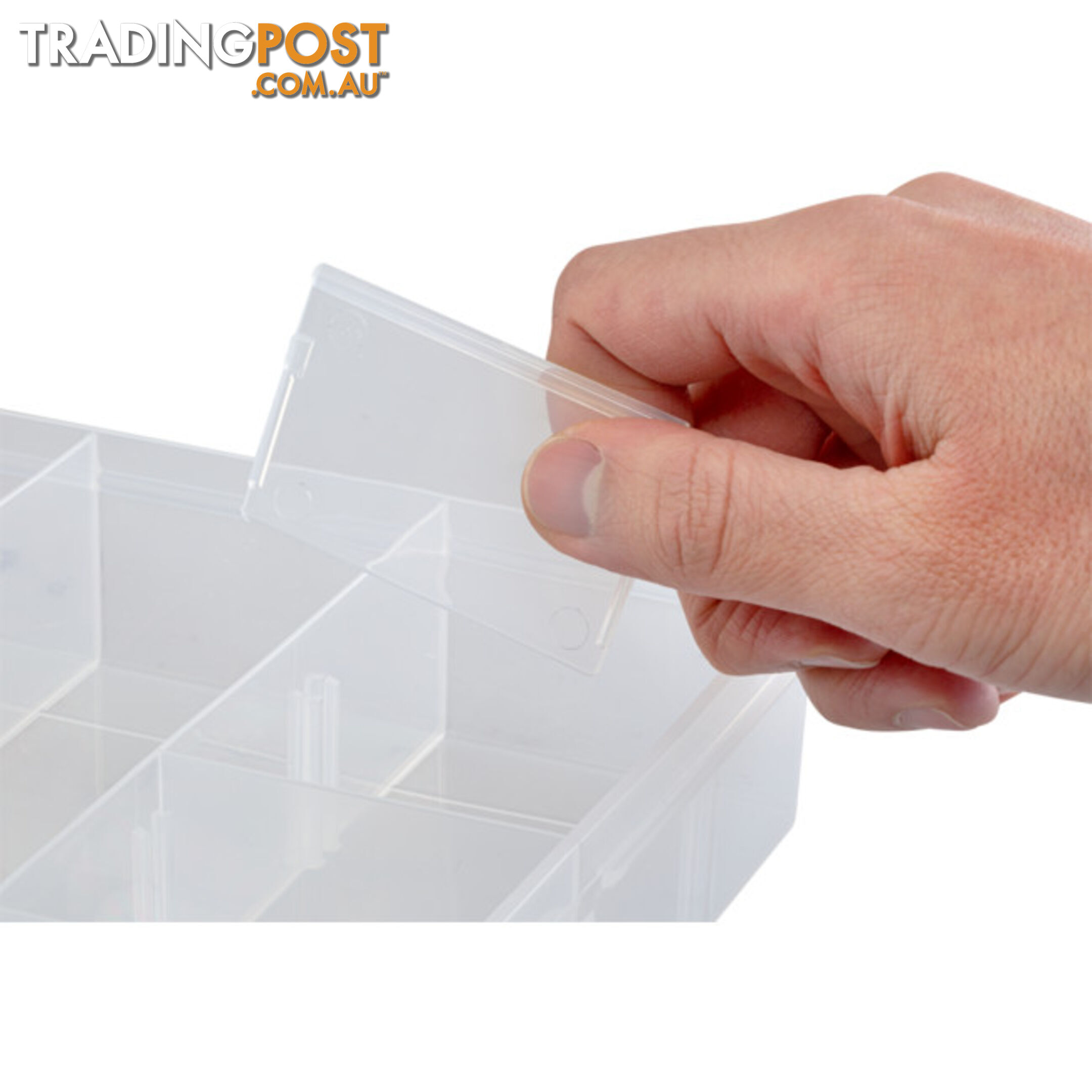 1H212 18 COMPARTMENT STORAGE BOX 12 REMOVABLE DIVIDERS