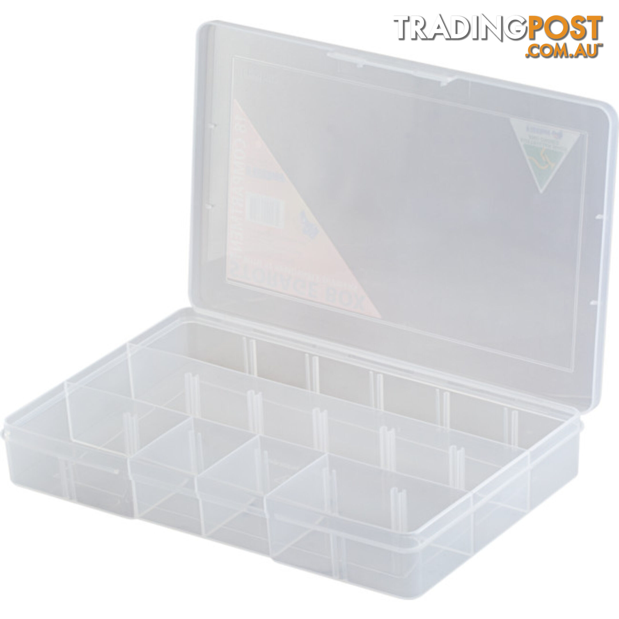 1H212 18 COMPARTMENT STORAGE BOX 12 REMOVABLE DIVIDERS