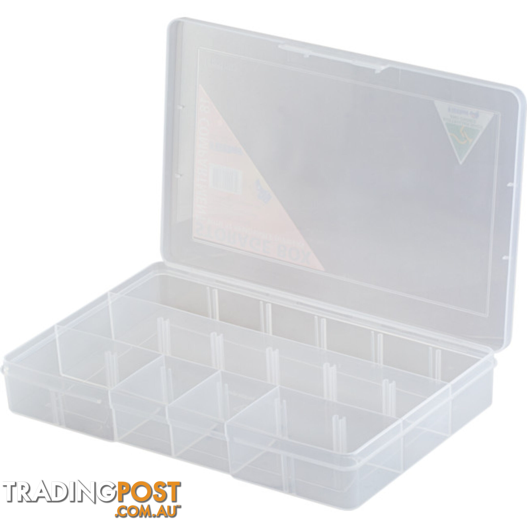 1H212 18 COMPARTMENT STORAGE BOX 12 REMOVABLE DIVIDERS