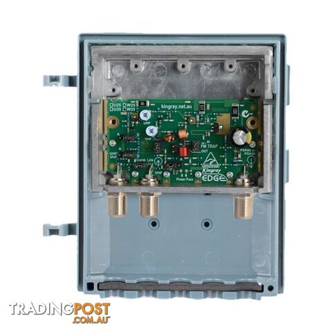 MHW35FS 35DB SHIELDED MASTHEAD AMP 'F' TYPE UHF/VHF KINGRAY