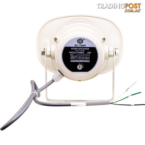 SC10AH 10W 100V HORN SPEAKER IP66 SQUARE ABS U SHAPE BRACKET - photo 2 of 2