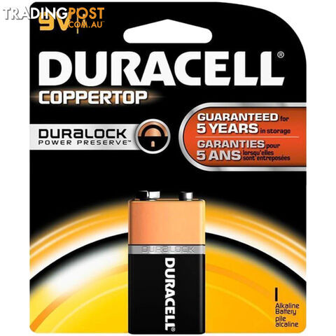 MN1604B1 9V ALKALINE DURACELL BATTERY COPPER TOP PK1 RPLCED BY ULTRA