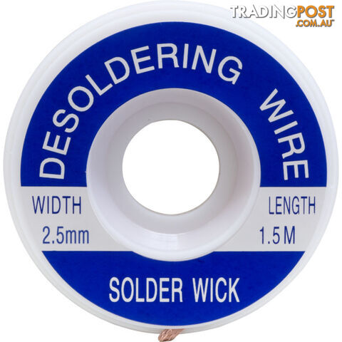 ZD1804 2.5MM X1.5M DESOLDERING WIRE PURE COPPER BRAID CONSTRUCTION