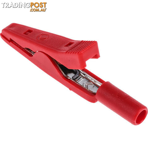 MA1R SMALL HIRSCHMANN CLIP - RED ALLIGATOR TEST LEAD ADAPTOR - photo 2 of 3