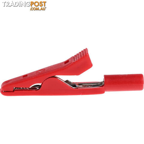 MA1R SMALL HIRSCHMANN CLIP - RED ALLIGATOR TEST LEAD ADAPTOR - photo 3 of 3