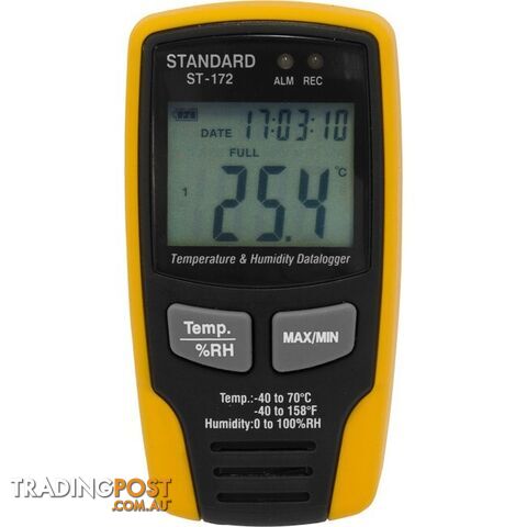 ST172 TEMPERATURE AND HUMIDITY DATALOGGER W/ LCD DISPLAY