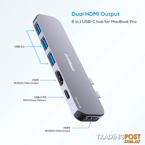 UCDP8 ELITE MINI 6-IN-1 USB-C HUB MACBOOK PRO PD HDMI 4K - photo 2 of 7