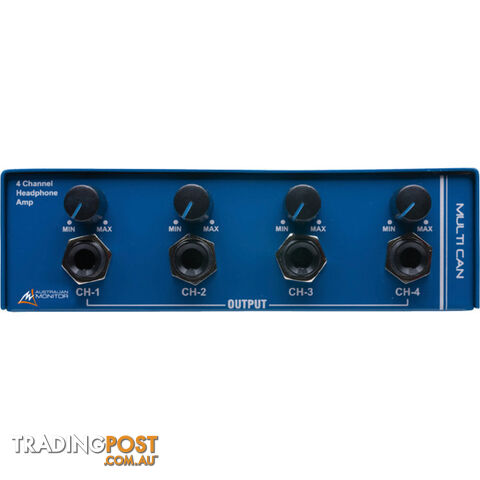 MULTICAN 4 CH HEADPHONE AMPLIFIER 6.3 TRS,2X RCA, 2X XLR I/P