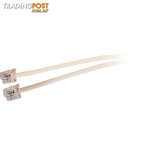 LC0076B/IVY 10M MODULAR PLUG LEAD - IVORY RJ12 LINE CORD 6P2C TEL5056 - photo 2 of 2