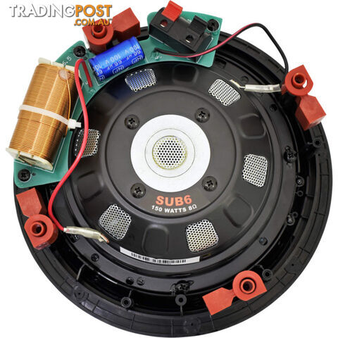 SUB6 6.5" IN WALL 150W SUBWOOFER 2X4 STUD MOUNTING EDGELESS - photo 3 of 4
