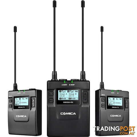 WM300A UHF WIRELESS MICROPHONE WITH DUAL TRANSMITTER