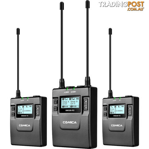 WM300A UHF WIRELESS MICROPHONE WITH DUAL TRANSMITTER - photo 2 of 8