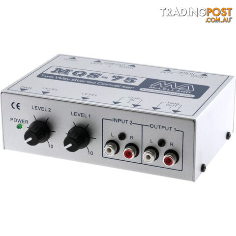 MQS75 2-WAY STEREO CONVERTER STEREO RCA TO XLR 2 WAY