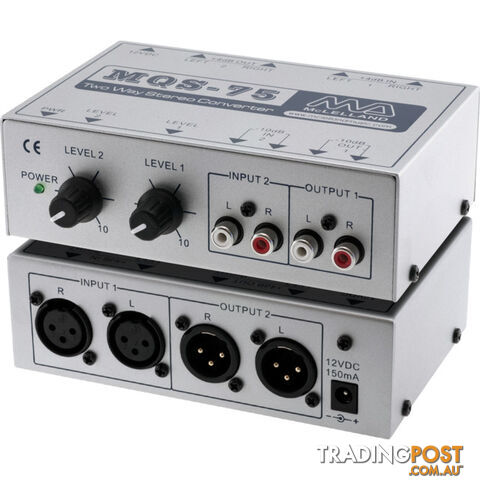 MQS75 2-WAY STEREO CONVERTER STEREO RCA TO XLR 2 WAY - photo 3 of 3