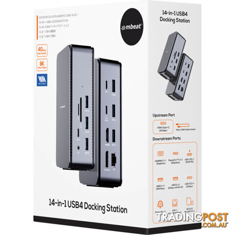 U4DOCK-01 14 IN 1 USB4.0 DOCKING STATION