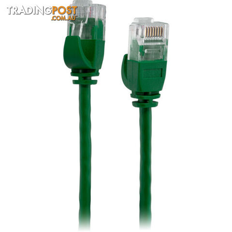 LC6SL0200GR 2M SLIM CAT6 PATCH LEAD GREEN ULTRA THIN