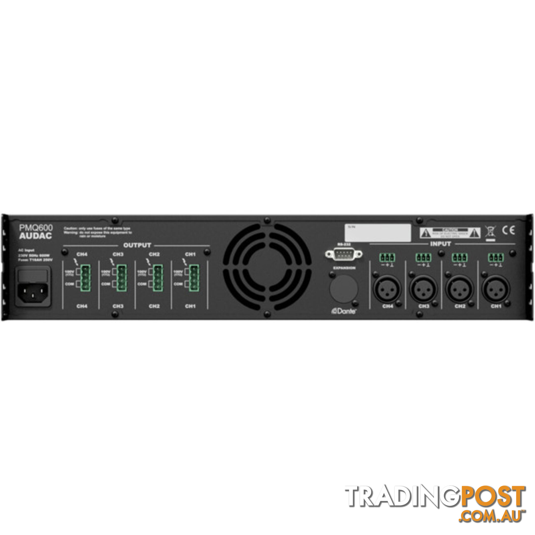 PMQ600 4 CH 100V POWER AMP - 4X 600W WAVE DYNAMICS DSP -2RU - RS232