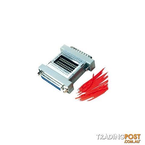 PJ7329 DB25 PLUG TO DB25 PIN SOCKET REUSABLE RS232 WIRING BOX