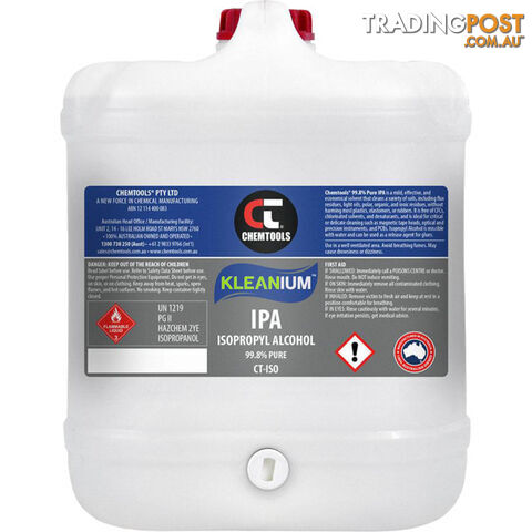ISO20L 20 LITRE 99.8% ISOPROPYL DRUM ISOPROPANOL / ALCOHOL DRUM