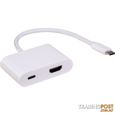 PDC2HD USB-C TO HDMI USBC ADAPTORLEAD 18GBPS HDMI PD USB-C 15CM
