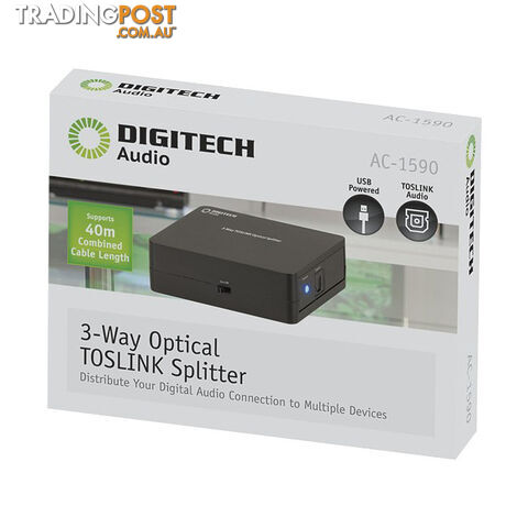 AC1590 3 WAY TOSLINK SPLITTER USB POWERED - photo 4 of 4