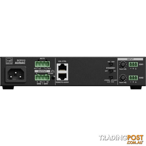 SCP212 COMPACT DUAL CHANNEL POWER AMPLIFIER 2 X 120W STEREO AT 4 OHM 1 X 240W AT 100V - photo 3 of 3