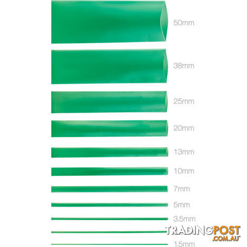 HS5.0GRN 5.0MMX1.2M HEAT SHRINK - GREEN HSGN135