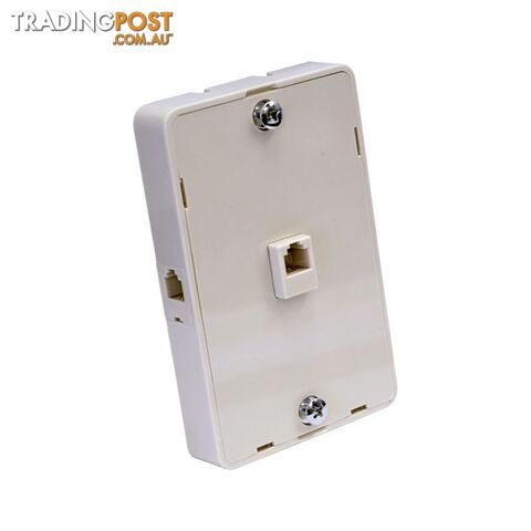 TEL5049 2 OUTLET MODULAR TELEPHONE WALL PLATE (1XFRONT & 2XSIDE) - photo 2 of 2