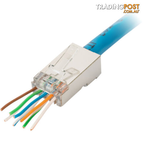 T3SPSC6S-50 STP CAT6A/6 SOLID SNAP PLUG WITH COPPER STRIP RJ45 SHIELDED 1.2MM PACK OF 50 - photo 4 of 7