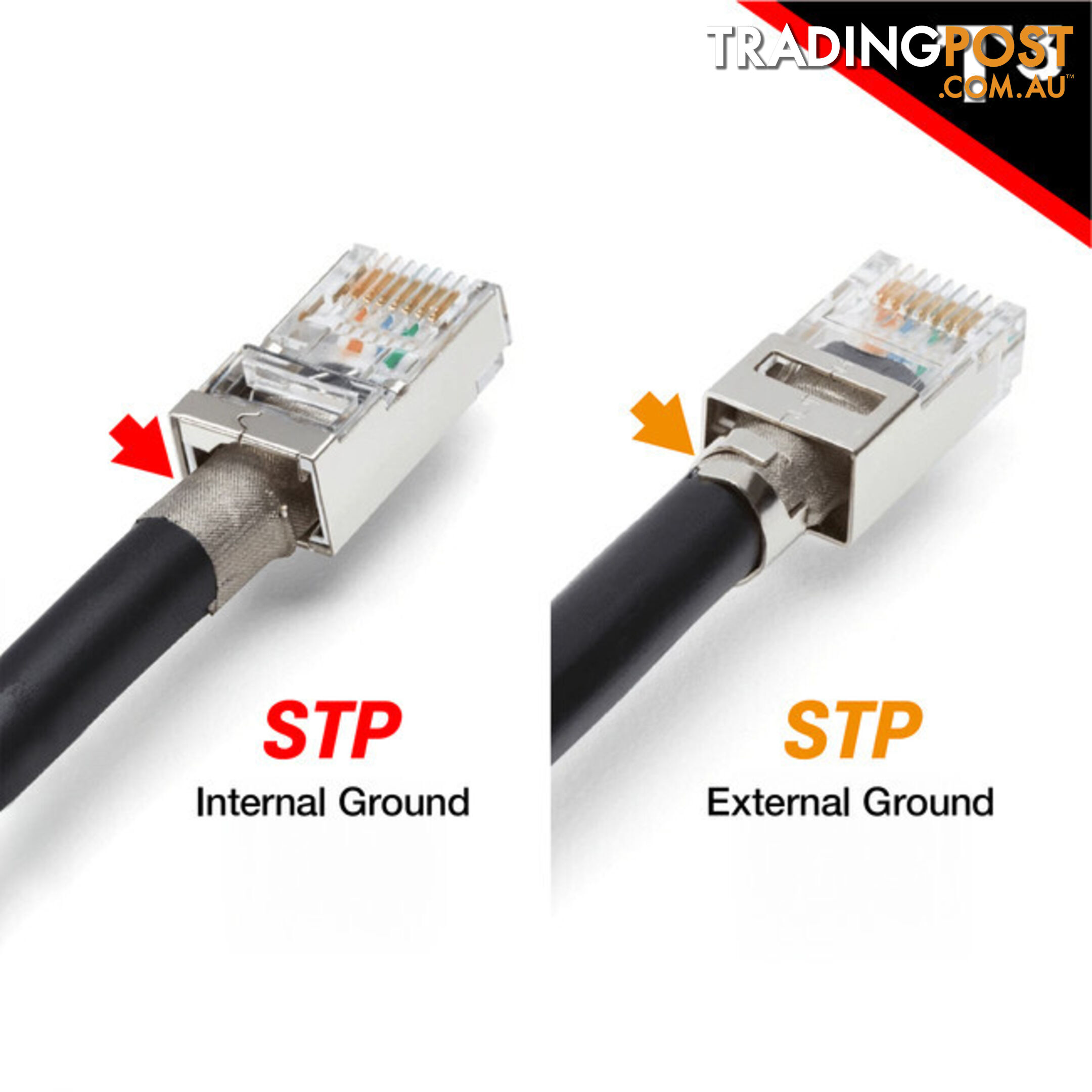 T3SPSC6S-50 STP CAT6A/6 SOLID SNAP PLUG WITH COPPER STRIP RJ45 SHIELDED 1.2MM PACK OF 50