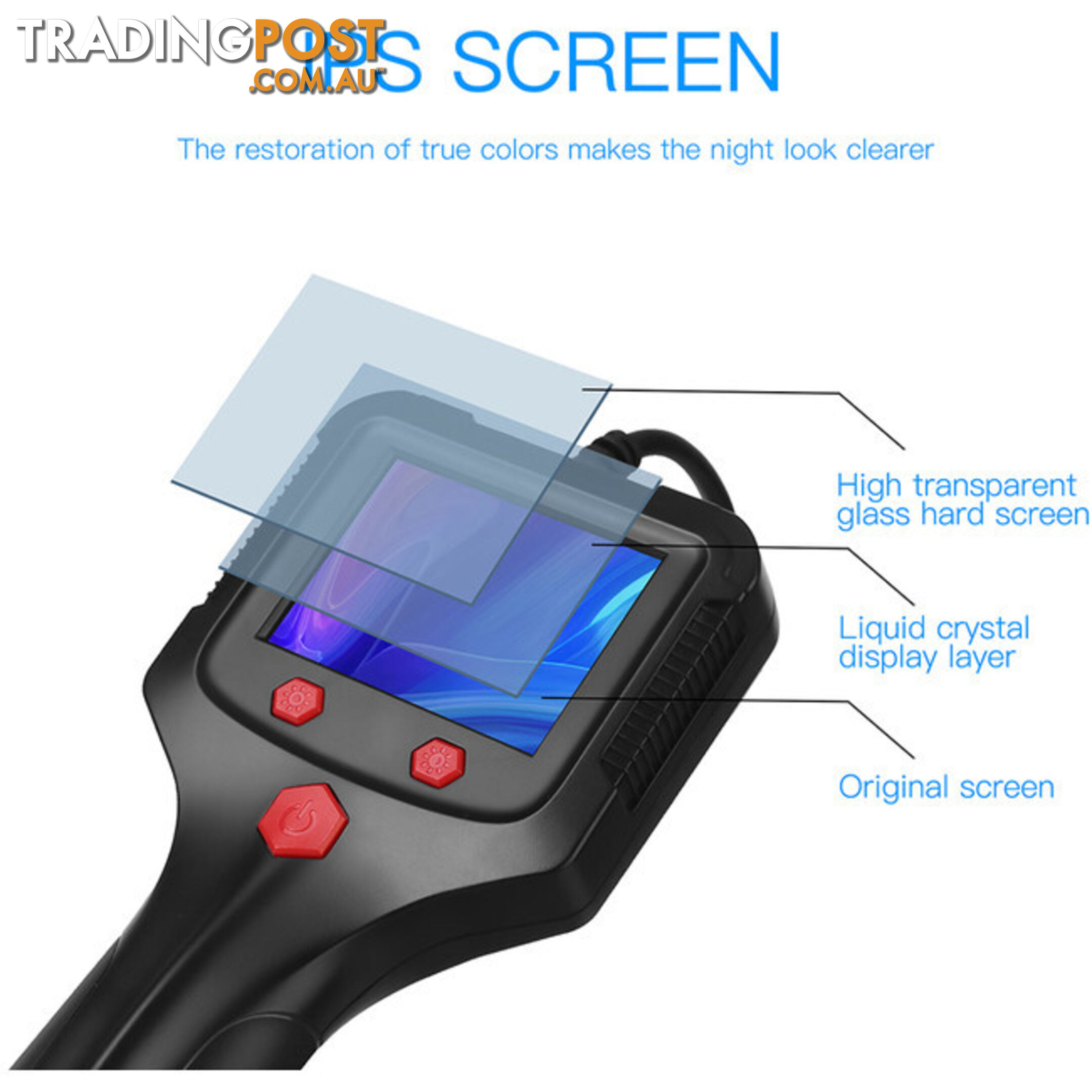 P100 2.4" LCD BORESCOPE WITH 1080P CAMERA 5M CABLE