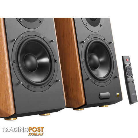 S1000MKII 120W BLUETOOTH STUDIO SPEAKERS ACTIVE BOOKSHELF BROWN - photo 4 of 7