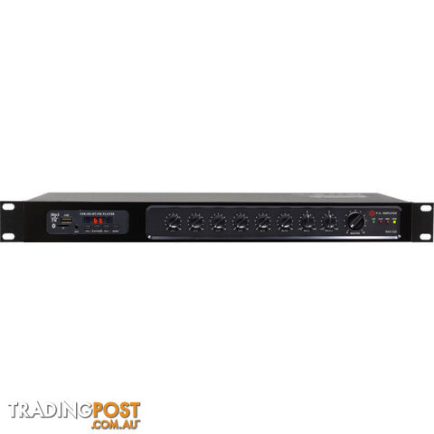 PAX120 RMS 120W CLASS D PA AMPLIFIER 4OHM OR 100V OUTPUT MP3 BT FM