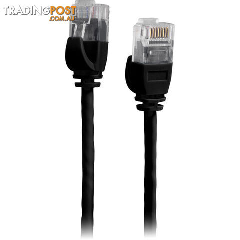 LC6SL0100BK 1M SLIM CAT6 PATCH LEAD BLACK ULTRA THIN