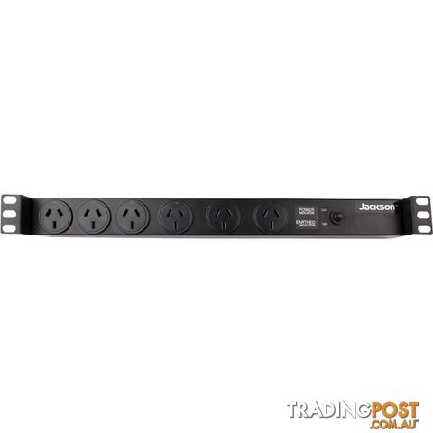 RAC0600 19" RACK 6-WAY POWER BOARD RACK MOUNT POWER RAIL JACKSON