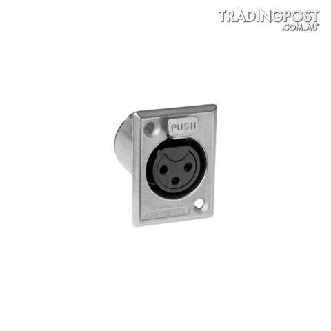 PD5365 3 PIN PANEL XLR SOCKET METAL RECTANGULAR