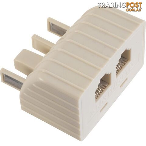 P605DMB/IVY 605 PLUG TO 2X RJ12 BLISTER RJ12 SOCKETS TEL2040