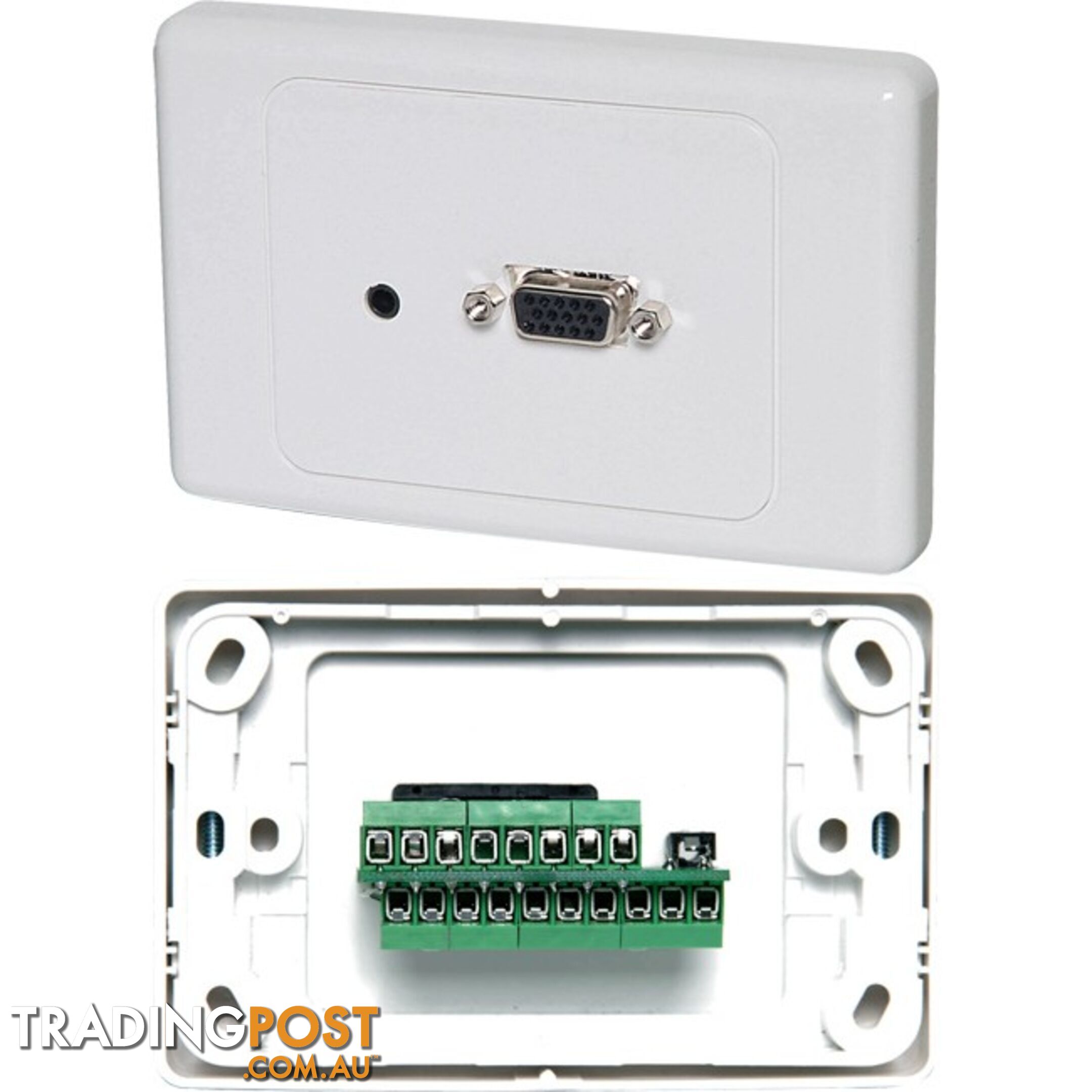 P6847 VGA AND 3.5MM AUDIO WALL PLATE SUIT CLIPSAL 2000 SCREW P5930