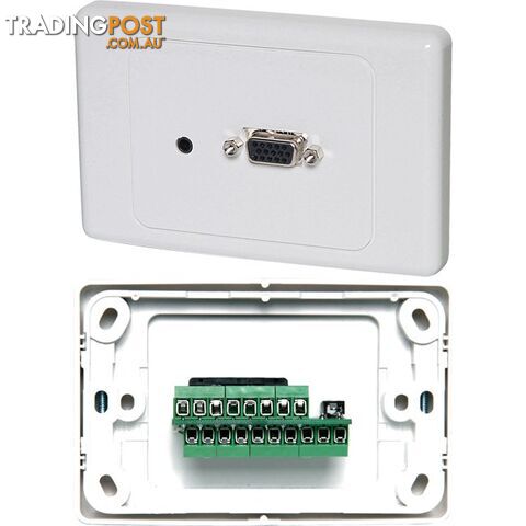 P6847 VGA AND 3.5MM AUDIO WALL PLATE SUIT CLIPSAL 2000 SCREW P5930