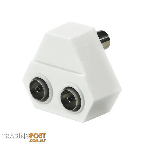 EU275P 2 WAY PAL TV ANTENNA SPLITTER INDOOR PASSIVE, PLASTIC CASING