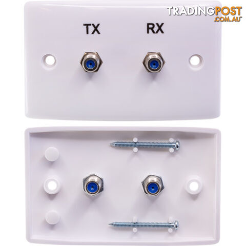 2FHRLWP TX RX TWIN 'F' TYPE WALL PLATE TWIN SATELLITE BC74727