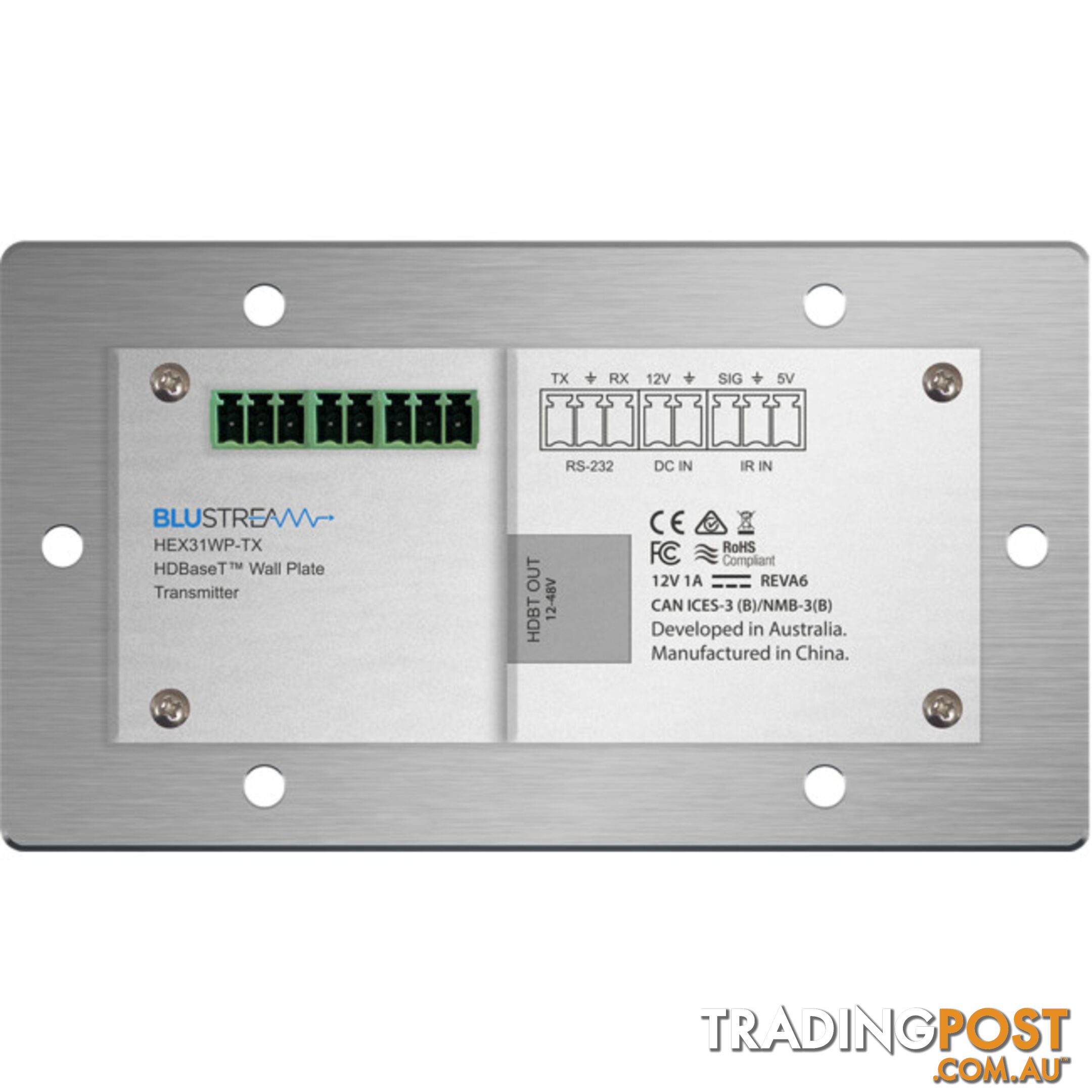 HEX31WPWTX 2 XHDMI AND1-USB-C WALL PLATE HDBASET-TX - MANUAL / AUTO