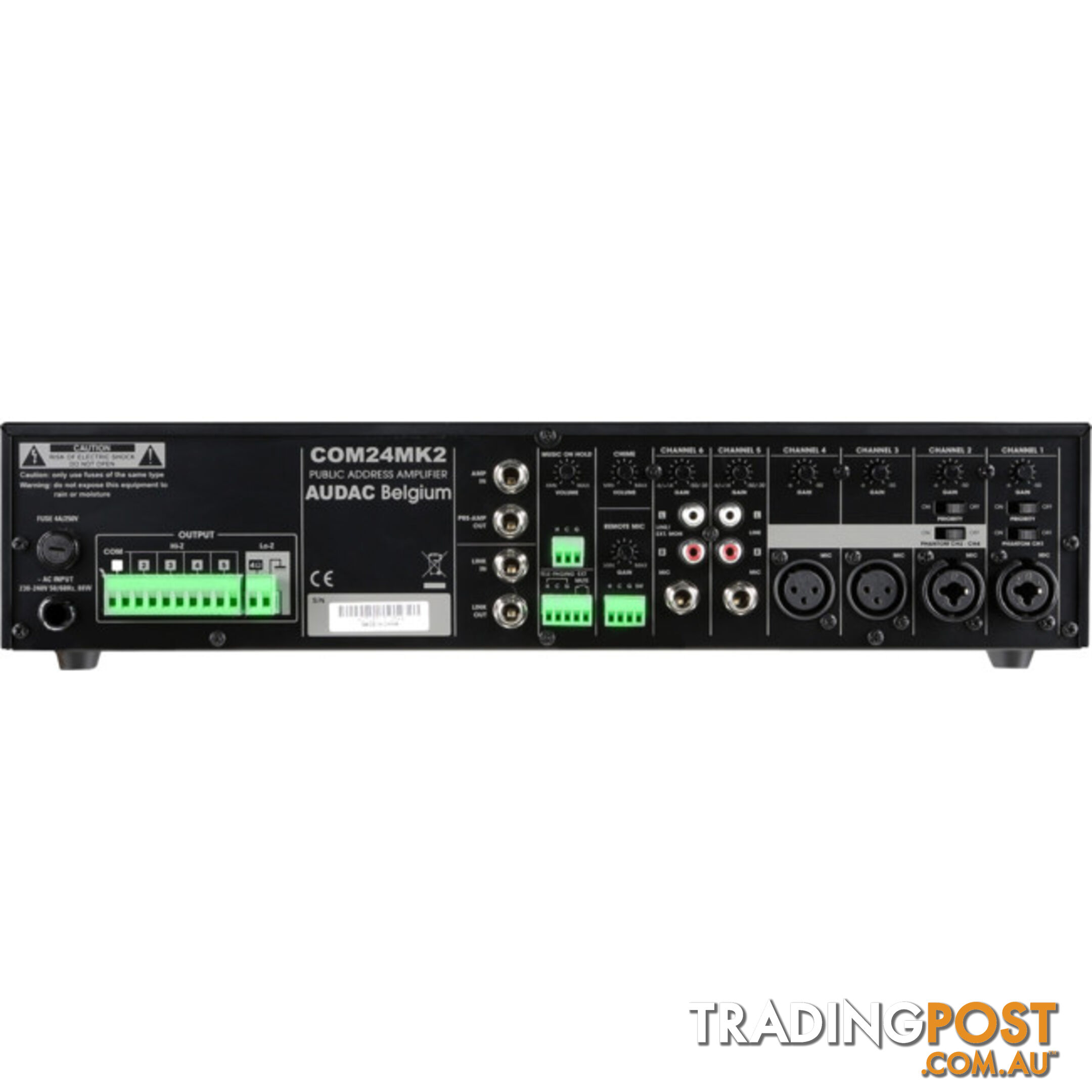 COM24MK2 AUDAC 100V 240W MIXER AMP 5 SPEAKER ZONES - 2RU