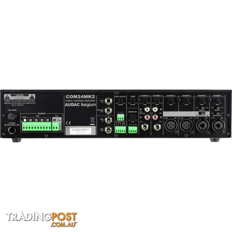 COM24MK2 AUDAC 100V 240W MIXER AMP 5 SPEAKER ZONES - 2RU