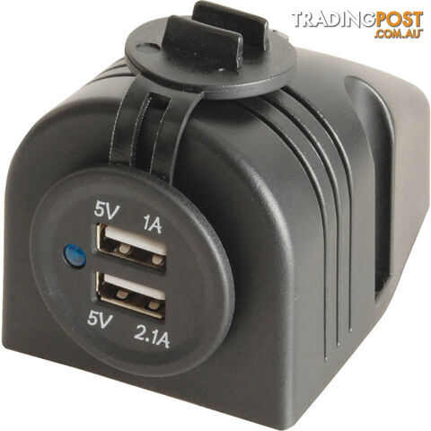 MP3616 PANEL MOUNT DUAL USB CHARGER SURFACE UNDER DASH