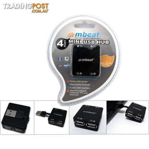 UPH110K 4 PORT SUPER MINI USB 2.0 HUB MBEAT - photo 2 of 2