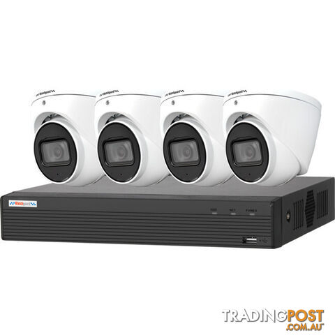 NVRKIT-L862-4C 6MP 8CH NVR & 4 TURRETS CCTV KIT WITH 2TB HDD