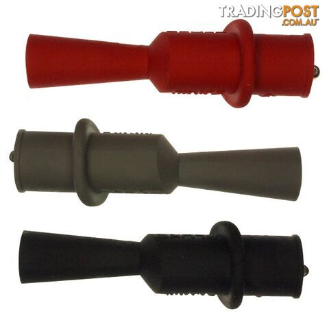 AC120 TEST LEAD CLIP ADAPTOR SET RED, GREY AND BLACK SUITS TL75